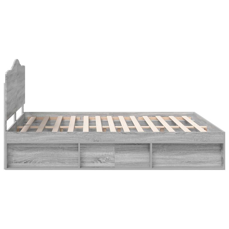 Casa si Gradina - Mobilier - Paturi si accesorii - Paturi - Cadru de pat Gri Sonoma 180 x 200 cm Lemn de pin masiv - Infinity.ro