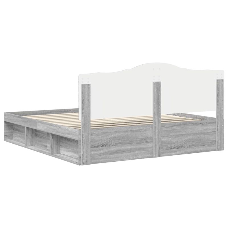 Casa si Gradina - Mobilier - Paturi si accesorii - Paturi - Cadru de pat Gri Sonoma 180 x 200 cm Lemn de pin masiv - Infinity.ro
