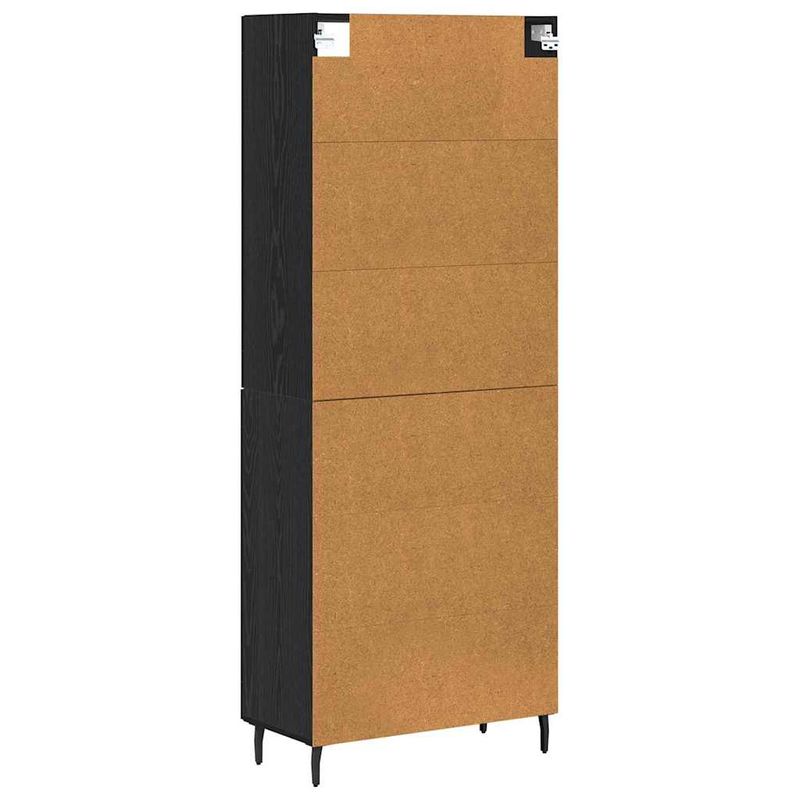 Casa si Gradina - Mobilier - Comode si corpuri - Comode - Bufet 2 pcs Stejar Negru Lemn Stratificat si Sticla - Infinity.ro