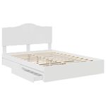 Casa si Gradina - Mobilier - Paturi si accesorii - Paturi - Pat cu storage cu headboard Alb 160 x 200 cm Lemn compozit - Infinity.ro
