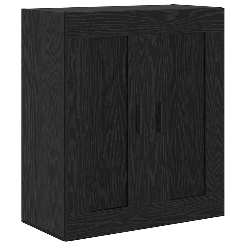Casa si Gradina - Mobilier - Comode si corpuri - Comode - Bufet 2 pcs Stejar Negru Lemn Stratificat si Sticla - Infinity.ro
