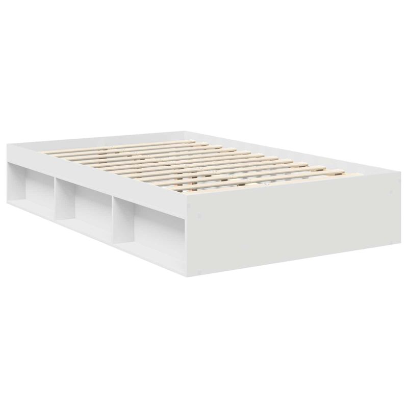 Casa si Gradina - Mobilier - Paturi si accesorii - Paturi - Cadru de pat cu headboard Alb 120 x 200 cm Lemn de pin masiv - Infinity.ro