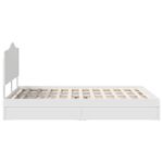 Casa si Gradina - Mobilier - Paturi si accesorii - Paturi - Pat cu storage cu headboard Alb 160 x 200 cm Lemn compozit - Infinity.ro