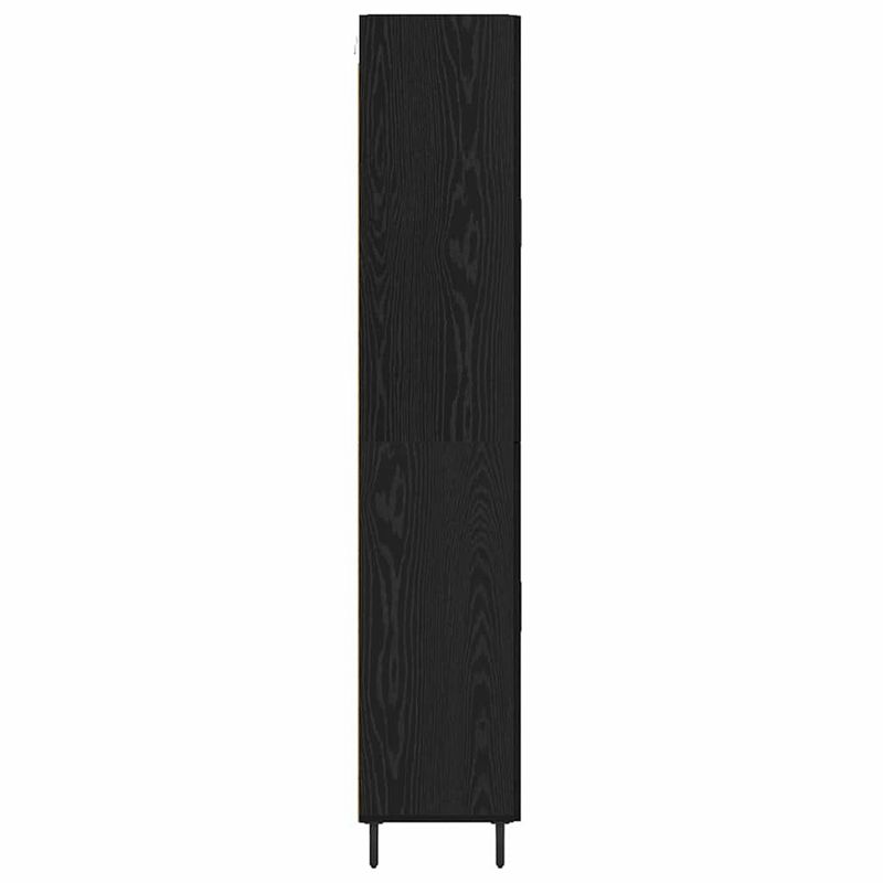 Casa si Gradina - Mobilier - Comode si corpuri - Comode - Bufet 2 pcs Stejar Negru Lemn Stratificat si Sticla - Infinity.ro
