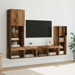 Casa si Gradina - Mobilier - Comode si corpuri - Comode - Unitati pentru Pereti de TV 4 pcs Lemn vechi Lemn compozit - Infinity.ro
