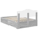 Casa si Gradina - Mobilier - Paturi si accesorii - Paturi - Cadru de pat cu sertar Gri Sonoma 120 x 190 cm Lemn compozit - Infinity.ro