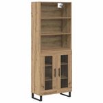 Casa si Gradina - Mobilier - Comode si corpuri - Corpuri bucatarie - Bufet Stejar Artizanal 69,5 x 34 x 180 cm Lemn compozit - Infinity.ro