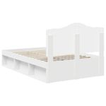 Casa si Gradina - Mobilier - Paturi si accesorii - Paturi - Cadru de pat cu headboard Alb 120 x 200 cm Lemn de pin masiv - Infinity.ro