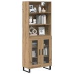 Casa si Gradina - Mobilier - Comode si corpuri - Corpuri bucatarie - Bufet Stejar Artizanal 69,5 x 34 x 180 cm Lemn compozit - Infinity.ro