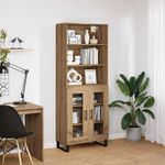 Casa si Gradina - Mobilier - Comode si corpuri - Corpuri bucatarie - Bufet Stejar Artizanal 69,5 x 34 x 180 cm Lemn compozit - Infinity.ro