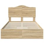 Casa si Gradina - Mobilier - Paturi si accesorii - Paturi - Pat cu storage Stejar Sonoma 135 x 190 cm Lemn compozit - Infinity.ro