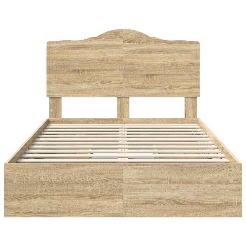 Casa si Gradina - Mobilier - Paturi si accesorii - Paturi - Pat cu storage Stejar Sonoma 135 x 190 cm Lemn compozit - Infinity.ro