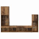 Casa si Gradina - Mobilier - Comode si corpuri - Comode - Unitati pentru Pereti de TV 4 pcs Lemn vechi Lemn compozit - Infinity.ro