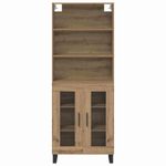 Casa si Gradina - Mobilier - Comode si corpuri - Corpuri bucatarie - Bufet Stejar Artizanal 69,5 x 34 x 180 cm Lemn compozit - Infinity.ro
