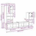 Casa si Gradina - Mobilier - Comode si corpuri - Comode - Unitati pentru Pereti de TV 4 pcs Lemn vechi Lemn compozit - Infinity.ro
