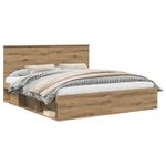 Casa si Gradina - Mobilier - Paturi si accesorii - Paturi - Cadru de pat Stejar artizanal 180 x 200 cm Lemn de pin masiv - Infinity.ro