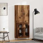 Casa si Gradina - Mobilier - Comode si corpuri - Comode - Bufet 2 pcs Lemn vechi Lemn tehnic si sticla - Infinity.ro