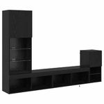 Casa si Gradina - Mobilier - Comode si corpuri - Comode - Unitati pentru Pereti de TV Stejar Negru Lemn compozit - Infinity.ro