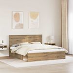 Casa si Gradina - Mobilier - Paturi si accesorii - Paturi - Cadru de pat Stejar artizanal 180 x 200 cm Lemn de pin masiv - Infinity.ro