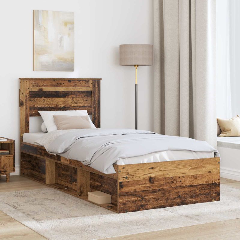 Casa si Gradina - Mobilier - Paturi si accesorii - Paturi - Cadru de pat Lemn vechi 75 x 190 cm Lemn de pin masiv - Infinity.ro