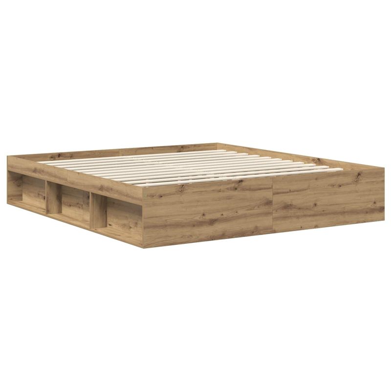 Casa si Gradina - Mobilier - Paturi si accesorii - Paturi - Cadru de pat Stejar artizanal 180 x 200 cm Lemn de pin masiv - Infinity.ro