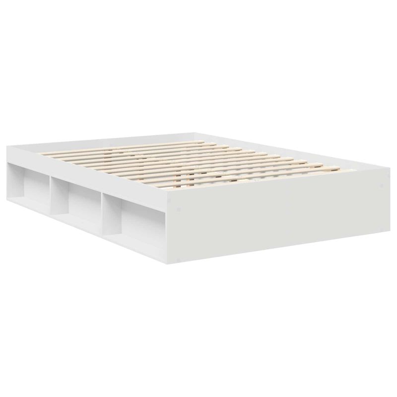 Casa si Gradina - Mobilier - Paturi si accesorii - Paturi - Cadru de pat cu headboard Alb 140 x 190 cm Lemn de pin masiv - Infinity.ro