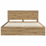 Casa si Gradina - Mobilier - Paturi si accesorii - Paturi - Cadru de pat Stejar artizanal 180 x 200 cm Lemn de pin masiv - Infinity.ro
