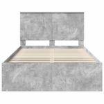 Casa si Gradina - Mobilier - Paturi si accesorii - Paturi - Cadru de pat cu headboard Beton 120 x 190 cm Lemn de pin masiv - Infinity.ro