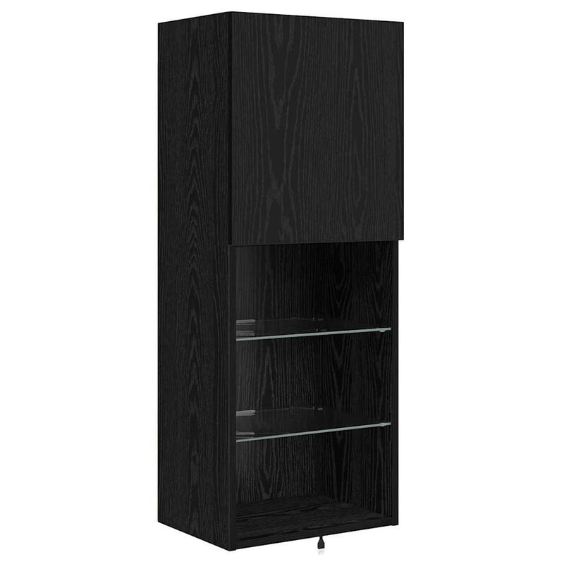 Casa si Gradina - Mobilier - Comode si corpuri - Comode - Unitati pentru Pereti de TV Stejar Negru Lemn compozit - Infinity.ro