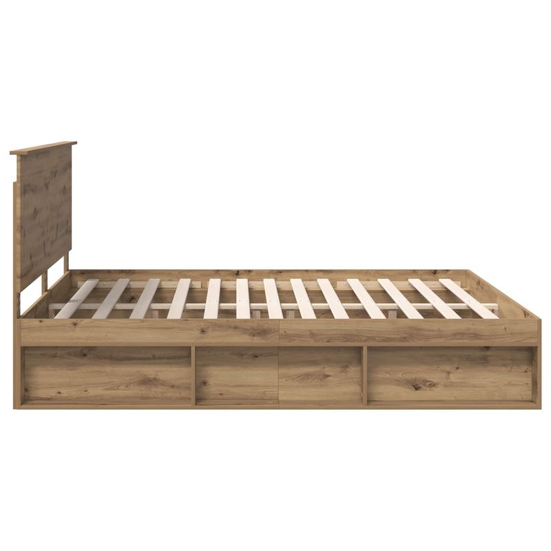 Casa si Gradina - Mobilier - Paturi si accesorii - Paturi - Cadru de pat Stejar artizanal 180 x 200 cm Lemn de pin masiv - Infinity.ro