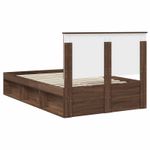 Casa si Gradina - Mobilier - Paturi si accesorii - Paturi - Cadru de pat Stejar inchis 120 x 190 cm Lemn de pin masiv - Infinity.ro