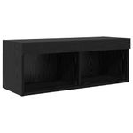 Casa si Gradina - Mobilier - Comode si corpuri - Comode - Unitati pentru Pereti de TV Stejar Negru Lemn compozit - Infinity.ro