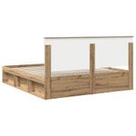 Casa si Gradina - Mobilier - Paturi si accesorii - Paturi - Cadru de pat Stejar artizanal 180 x 200 cm Lemn de pin masiv - Infinity.ro