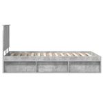 Casa si Gradina - Mobilier - Paturi si accesorii - Paturi - Cadru de pat cu headboard Beton 120 x 190 cm Lemn de pin masiv - Infinity.ro
