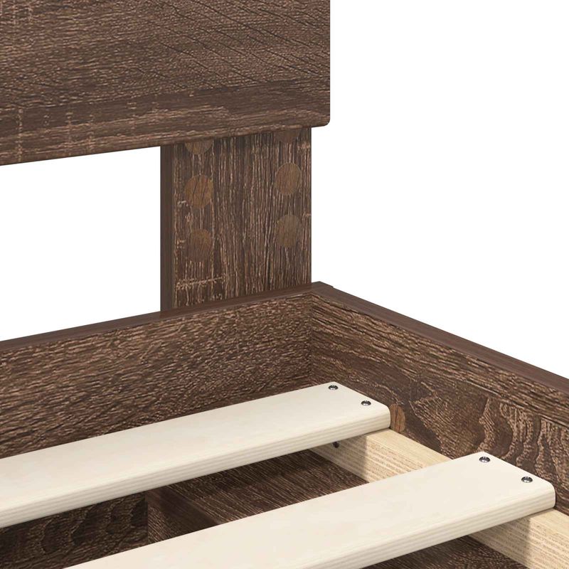 Casa si Gradina - Mobilier - Paturi si accesorii - Paturi - Cadru de pat Stejar inchis 120 x 190 cm Lemn de pin masiv - Infinity.ro