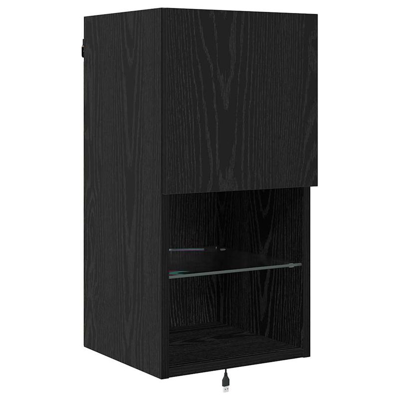 Casa si Gradina - Mobilier - Comode si corpuri - Comode - Unitati pentru Pereti de TV Stejar Negru Lemn compozit - Infinity.ro