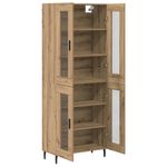 Casa si Gradina - Mobilier - Comode si corpuri - Comode - Bufet 2 pcs Stejar Artizanal Lemn Stratificat si Sticla - Infinity.ro
