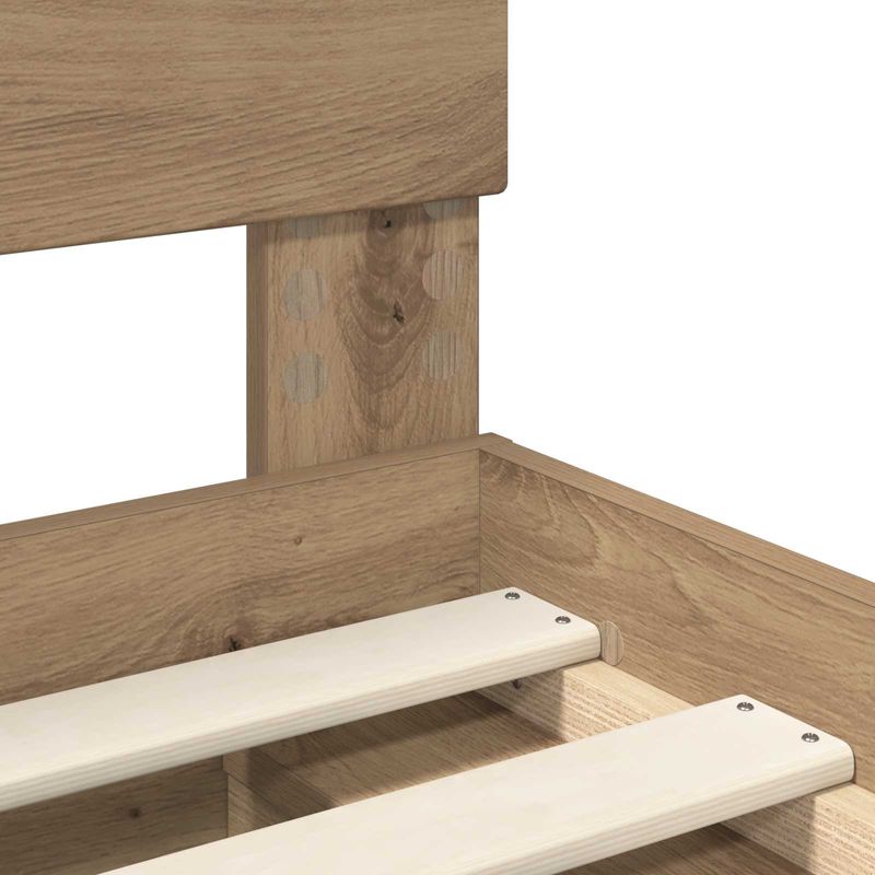 Casa si Gradina - Mobilier - Paturi si accesorii - Paturi - Cadru de pat Stejar artizanal 180 x 200 cm Lemn de pin masiv - Infinity.ro