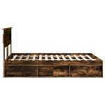 Casa si Gradina - Mobilier - Paturi si accesorii - Paturi - Cadru de pat Stejar fumuriu 150 x 200 cm Lemn de pin masiv - Infinity.ro