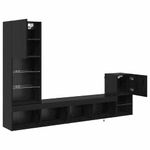 Casa si Gradina - Mobilier - Comode si corpuri - Comode - Unitati pentru Pereti de TV Stejar Negru Lemn compozit - Infinity.ro