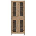 Casa si Gradina - Mobilier - Comode si corpuri - Comode - Bufet 2 pcs Stejar Artizanal Lemn Stratificat si Sticla - Infinity.ro