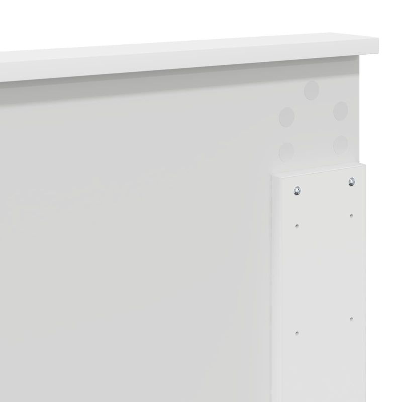 Casa si Gradina - Mobilier - Paturi si accesorii - Paturi - Cadru de pat cu headboard Alb 140 x 190 cm Lemn de pin masiv - Infinity.ro