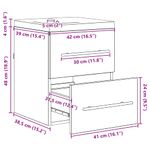 Casa si Gradina - Mobilier - Mobilier baie - Comode baie - Comoda pentru Chiuveta de Baie cu sertar Maro 42 x 39 x 52 cm - Infinity.ro