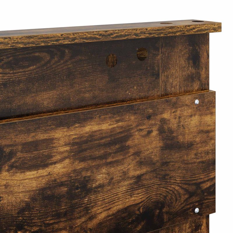 Casa si Gradina - Mobilier - Paturi si accesorii - Paturi - Cadru de pat Stejar fumuriu 150 x 200 cm Lemn de pin masiv - Infinity.ro