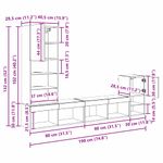 Casa si Gradina - Mobilier - Comode si corpuri - Comode - Unitati pentru Pereti de TV Stejar Negru Lemn compozit - Infinity.ro