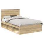 Casa si Gradina - Mobilier - Paturi si accesorii - Paturi - Cadru de pat cu headboard Sonoma 120 x 190 cm Lemn de pin masiv - Infinity.ro