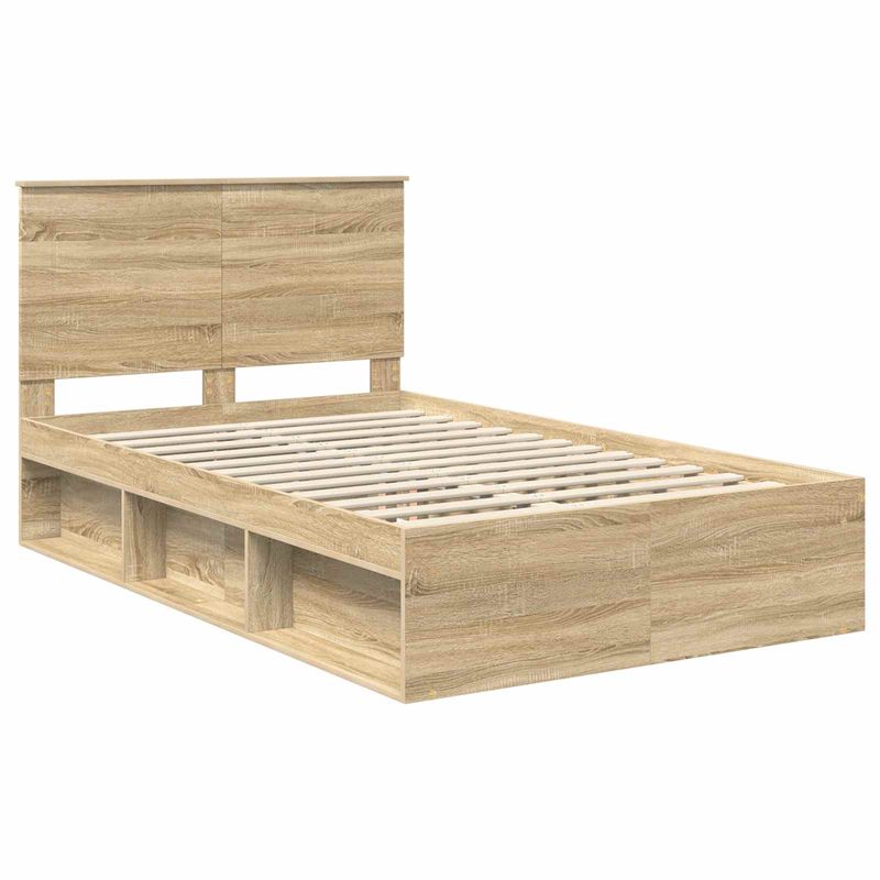 Casa si Gradina - Mobilier - Paturi si accesorii - Paturi - Cadru de pat cu headboard Sonoma 120 x 190 cm Lemn de pin masiv - Infinity.ro
