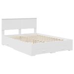 Casa si Gradina - Mobilier - Paturi si accesorii - Paturi - Cadru de pat cu headboard Alb 160 x 200 cm Lemn compozit - Infinity.ro