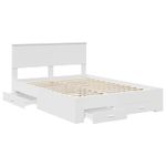 Casa si Gradina - Mobilier - Paturi si accesorii - Paturi - Cadru de pat cu headboard Alb 160 x 200 cm Lemn compozit - Infinity.ro