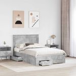 Casa si Gradina - Mobilier - Paturi si accesorii - Paturi - Cadru de pat cu sertar cu headboard cu depozitare Lemn compozit - Infinity.ro